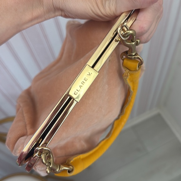 Clare v Tan Handbag with Gold Accents - Picture 4 of 5